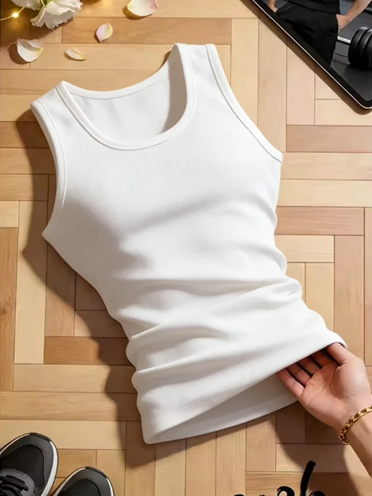 American Style Fitness Sport Thread Vest Men Summer Thin Type Slim Fit Sleeveless Heavy T-Shirt Muscle Definition Sweatshirt
