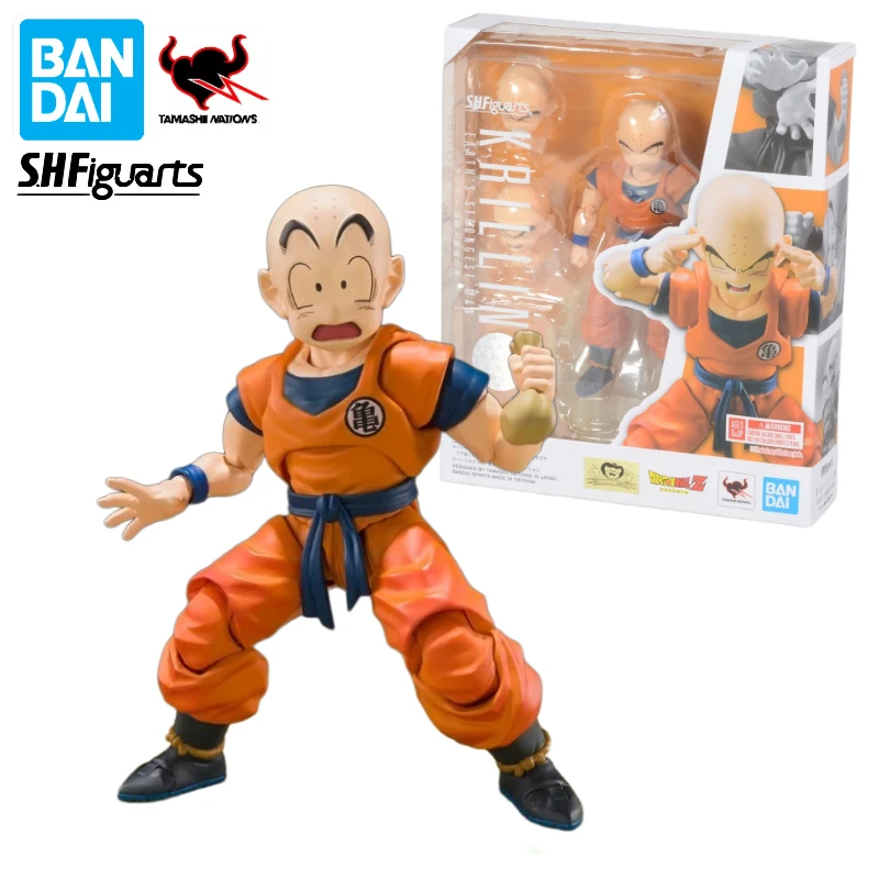 

100% Original In Stock Bandai S.H.Figuarts SHF Dragon Ball Strongest Man on Earth Krillin Kuririn Anime Action Figures Toys