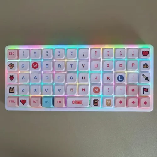 Imagen 2 del producto MiFuny 50% RGB Mini Kit de teclado mecánico inalámbrico Bluetooth/2,4G programado a través de teclados ergonómicos personalizados para juegos Planck