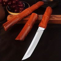 Bamboo Knife-Outdoor Kitchen Knife - Stainless Steel Fruit Knife - Meat Cleaver - Outdoor Portable Multi-purpose Knife