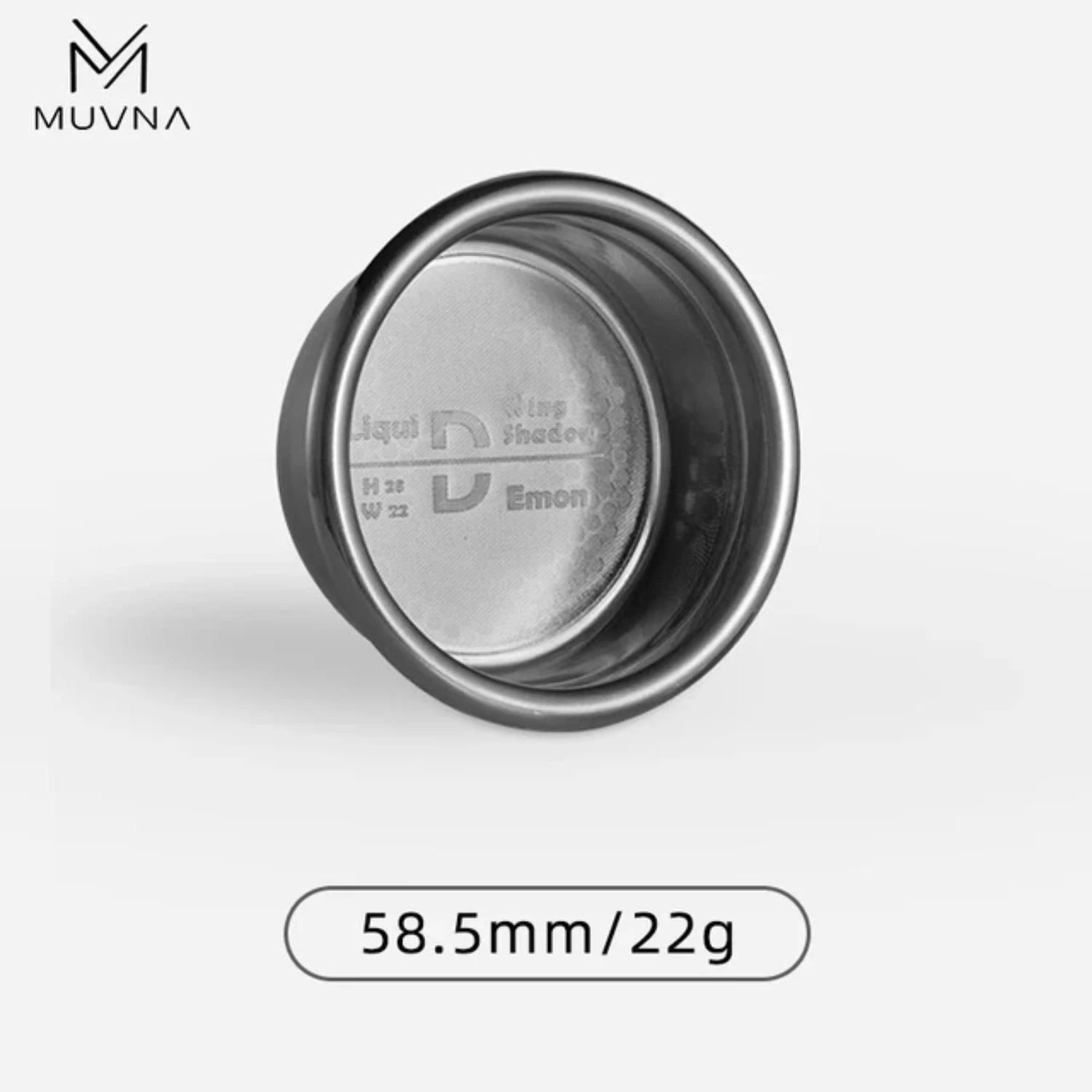 MUVNA 58.5MM Espresso Filter Baskets 15-22g Coffee Basket Coffee Machine Handle Bilayer Extraction Powder Bowl 58MM