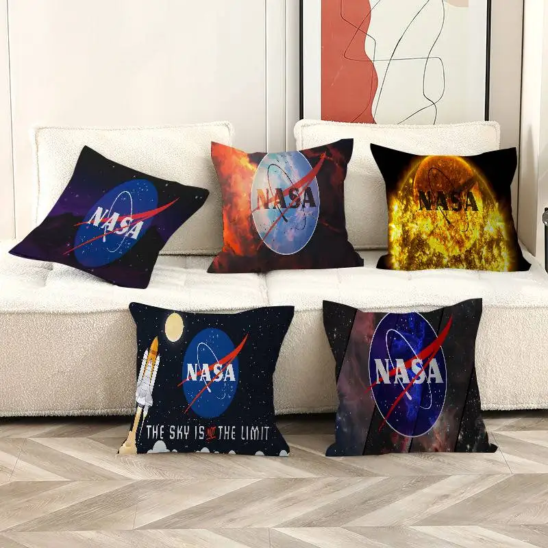 LOGO USA Agency N-NASAS Pillow Gift Home Office Decoration Bedroom Sofa Car Cushion Cover case 45x45