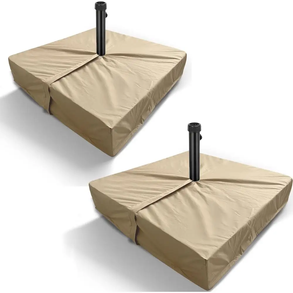 

Чехол для основания садового зонта, 2 шт., из полиэстера 600D, устойчивый к атмосферным воздействиям, водонепроницаемый, квадратный, 30 дюймов x 30 дюймов x 5 дюймов, с защитой от УФ-излучения