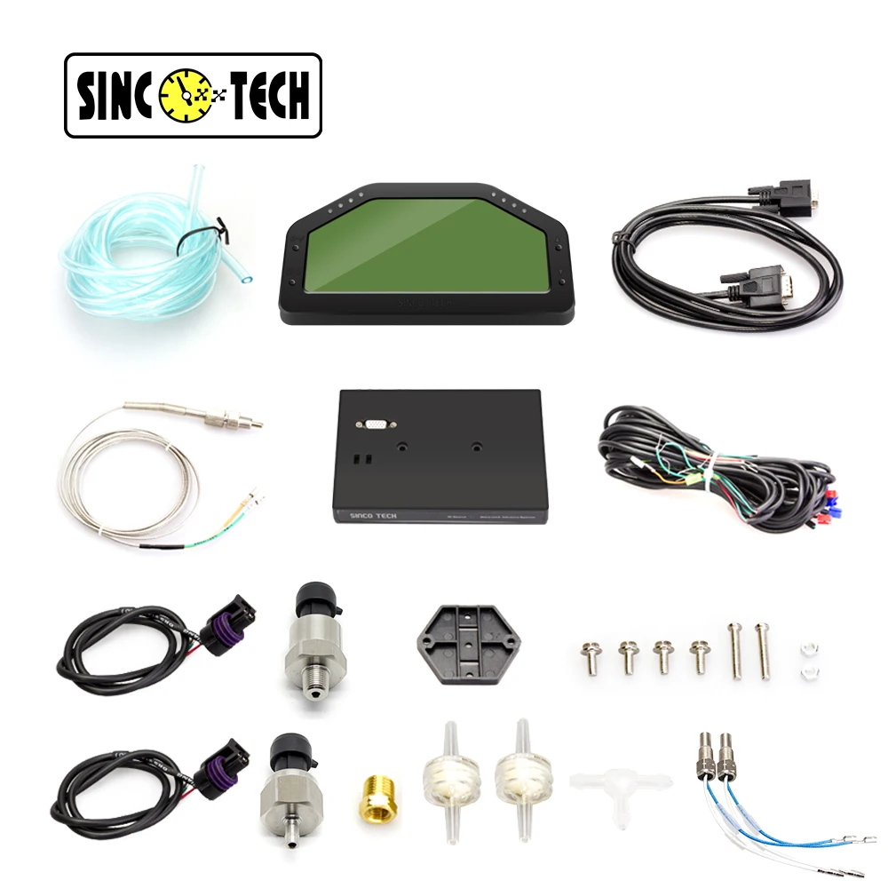 SincoTech 6.5 ''Waterdichte Digitale 9in1 Race Dash 908 Speed Tacho EGT AFR Water Temp Boost Oliedrukmeter Sensor Kit