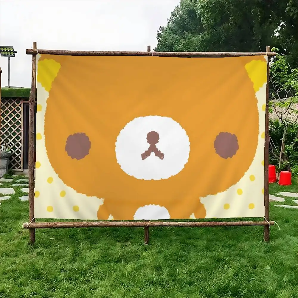 Cartoon Rilakkuma Cute Kawaii DIY Flag For Family Group Photo Living Room Home Dorm Decor Wall Art Decor Banner