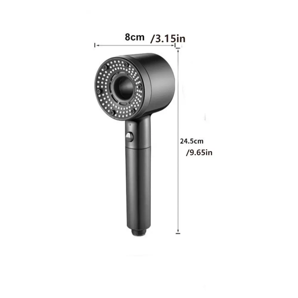 High Pressure Bathroom Showerhead Set 5 Speed Adjustment One-Key Stop Handheld Shower Hand Easy To Install
