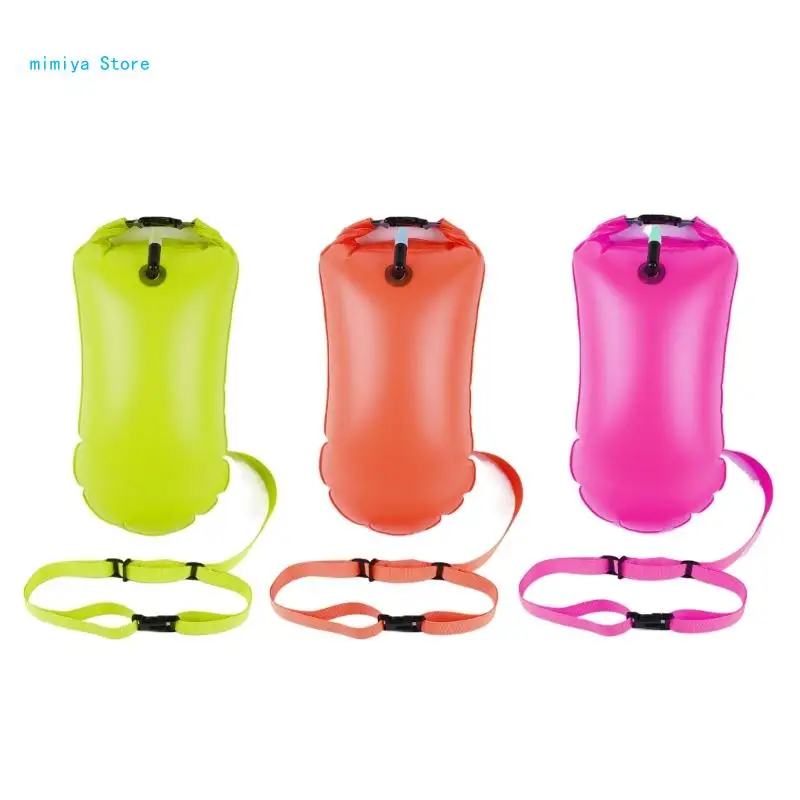 

pipi Swimming Buoy for Open Water, Swim Safety Tow Float Dry Bag, Waterproof Inflatable PVC Float with Adjustable Waist Belt