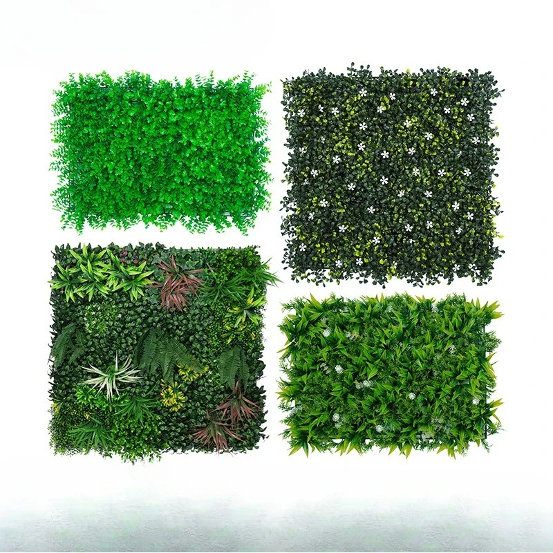 

Artificial eucalyptus greenery wall - decorative faux plant wall with fake green leaves for backdrop