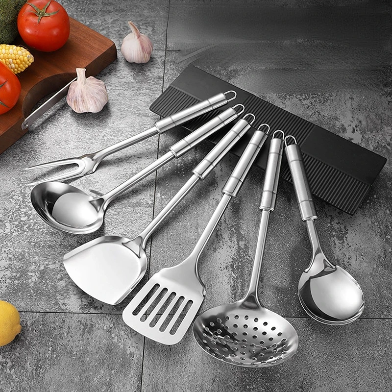 

Kitchen Utensils Stainless Steel Thick Spatula Cooking Spoon and Shovel Kitchenware Seven-Piece