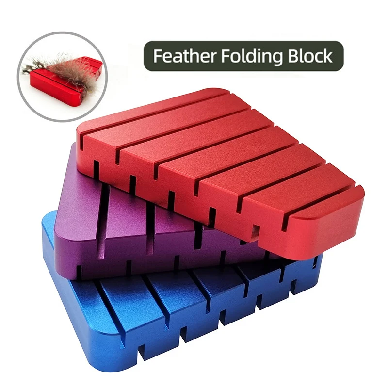 

5/100pcs Feather Fold Block CDC Fly Tying Tool Feather Fold Block Dubbing Hackle Holding Tools Fly Fishing Accessories