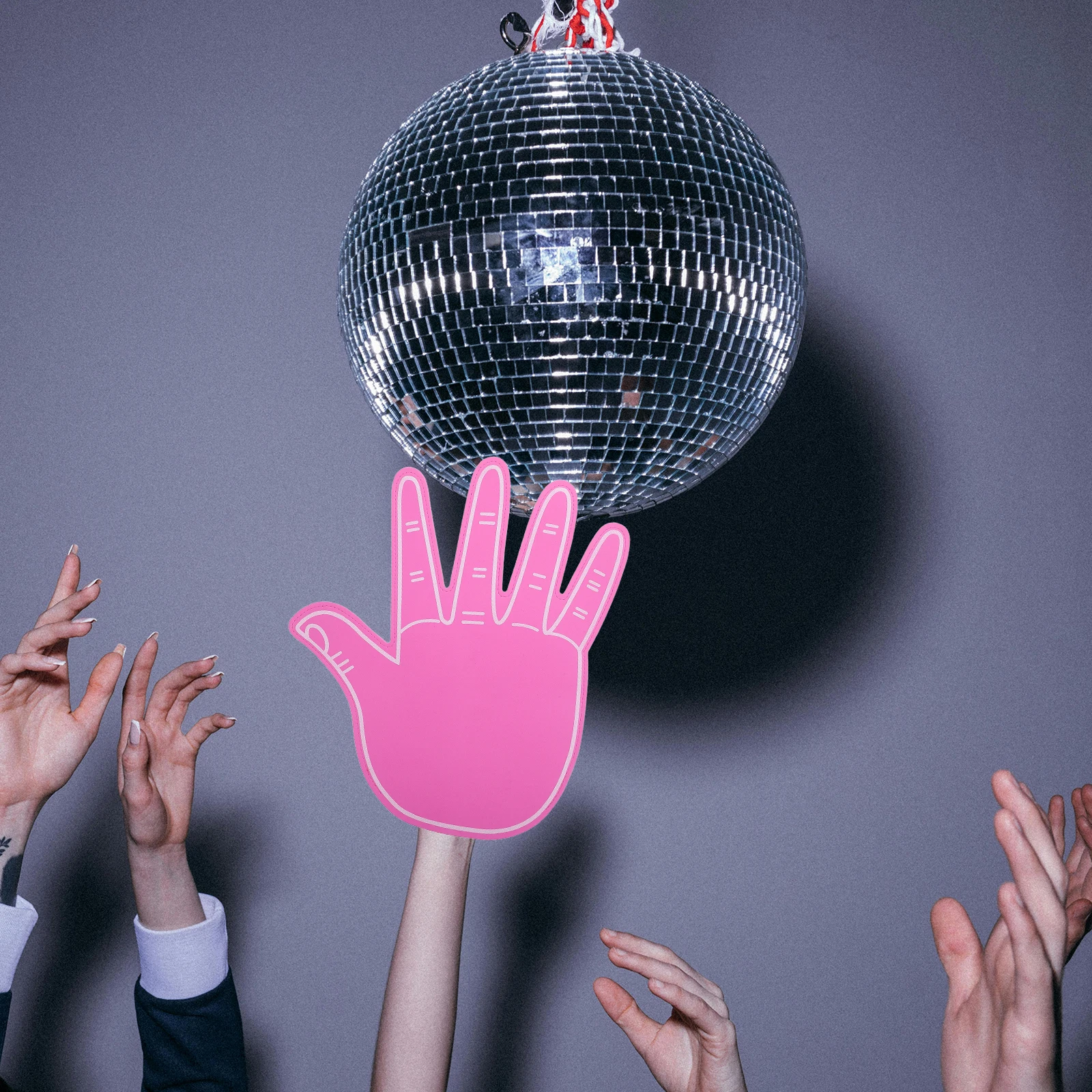 

Giant Hand Five Fingers Pink Diy Cheerleading Finger Craft Hands Cheer School Team Spirit Lightweight Big Foam Finger Sports Fan