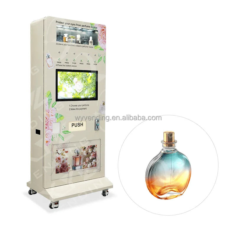 

Good Smell Cologne Perfume Vending Machine Dispenser Touchscreen Hybrid Perfume Spaying Vending Machine with Selling Function