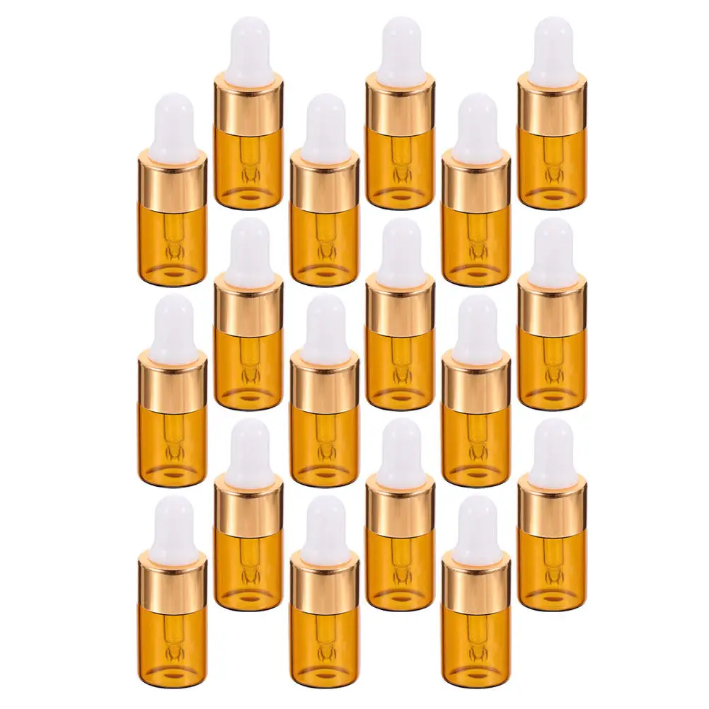 

25Pcs Glass Dropper Bottle Transparent Mini Portable Travel Subpackaging Container for Essential Oil Perfume Makeup Water