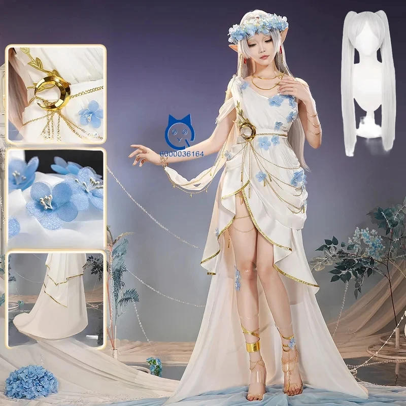 

ABC123Hot Anime : Beyond Journey's End Frieren Cosplay Costume Women Dress for Comic Con Cosers Halloween Unix,3;b'2.