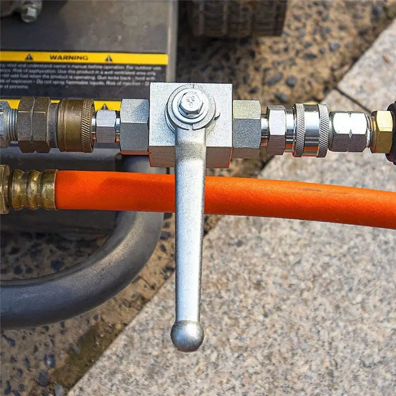 AT16 4500PSI Ball Valve Kit Switch with 3/8Inch Quick Plug Connector for Pressure Washer Hose Pump