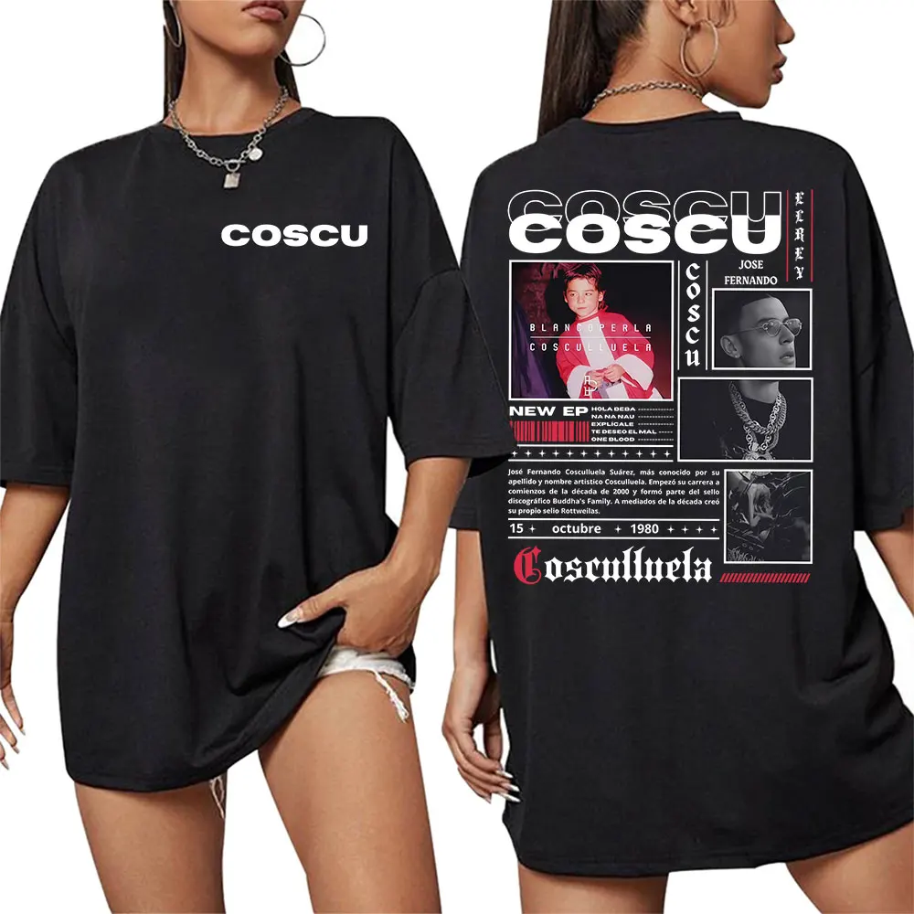 

Рэпер Coscu Jose Fernando Album 2025, летняя футболка из 100% чистого хлопка с принтом, женская уличная одежда в стиле хип-хоп с короткими рукавами Y2k