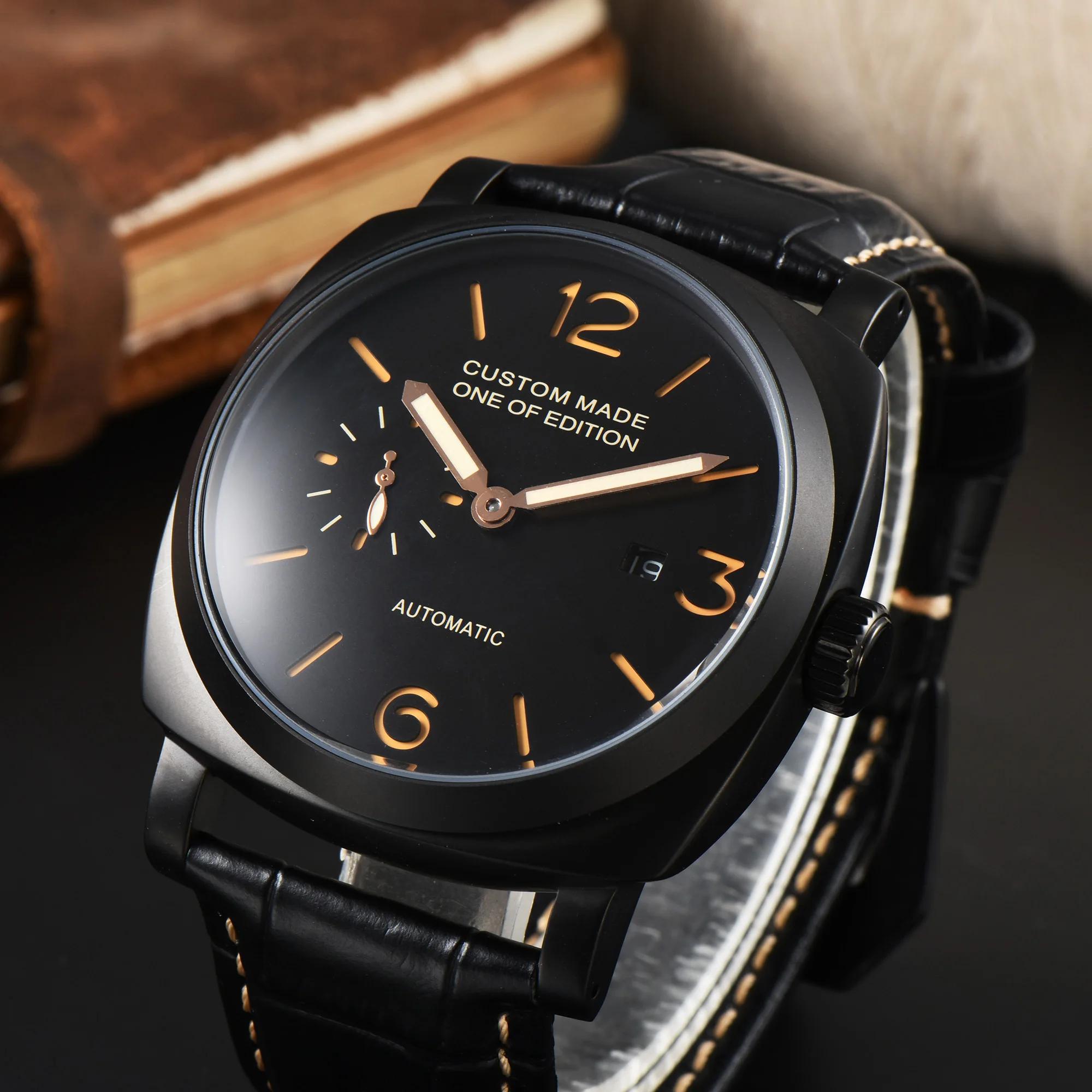 

Fashion DESIGN Brand ST2557 46mm Men's watches Sapphire Automatic Mechanical Watch Business Watches Luminous Dial