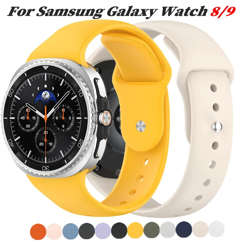 Silikonarmband für Samsung Galaxy Watch 9/8 40 44 mm, kein Lücken, Armband für Galaxy Watch 9/8 Classic 46 mm, Zubehör-Gürtel