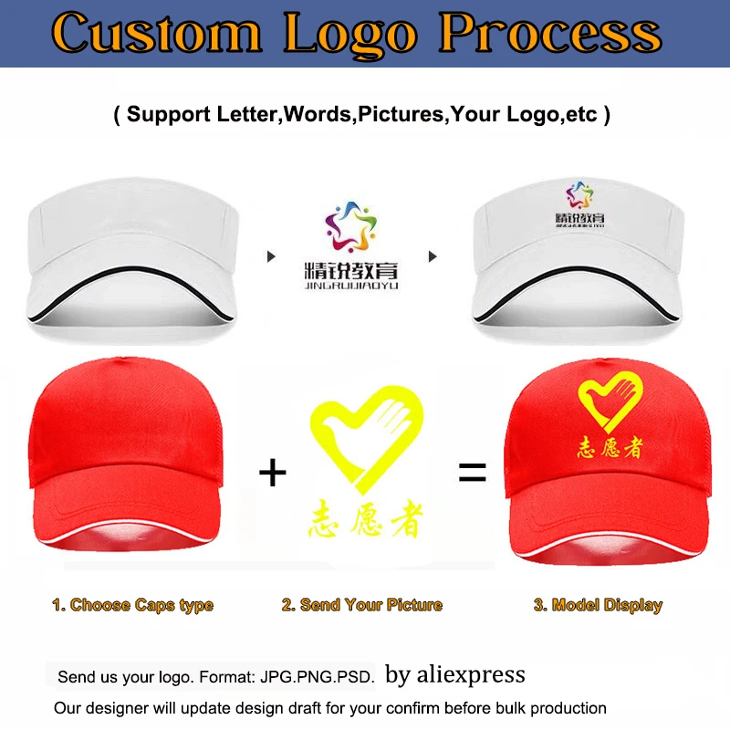 Custom LOGO baseball Hat Adult 5 Panel Cotton Dad Cap Women Men Summer Sports Cap Advertising Team  Hat Golf Cap Wholesale