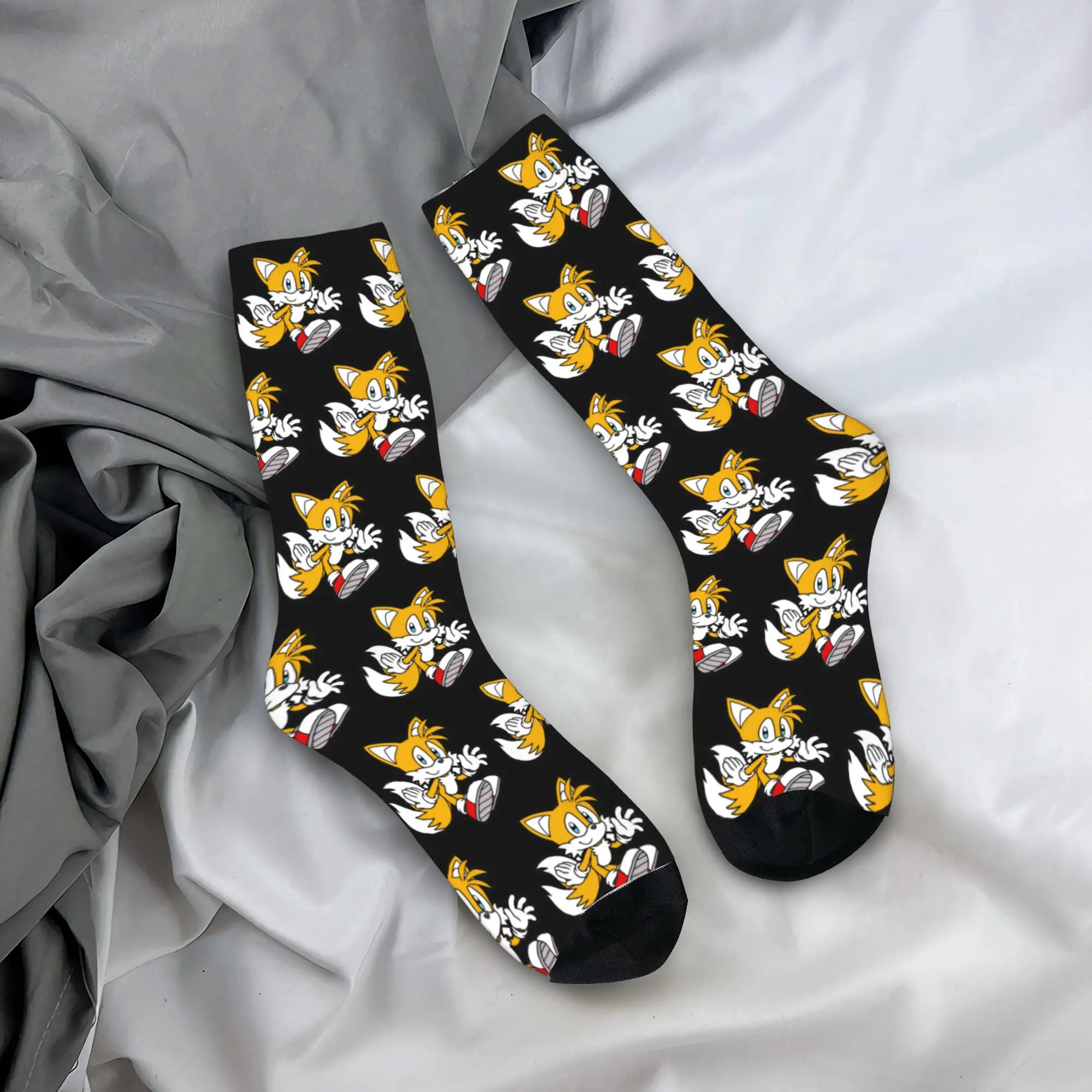 Alle seizoenen Miles Tails Prower Sokken Harajuku Zweetabsorberende Kousen Sport Middenbuis Sokken Zacht voor Mannen Vrouwen Geschenken