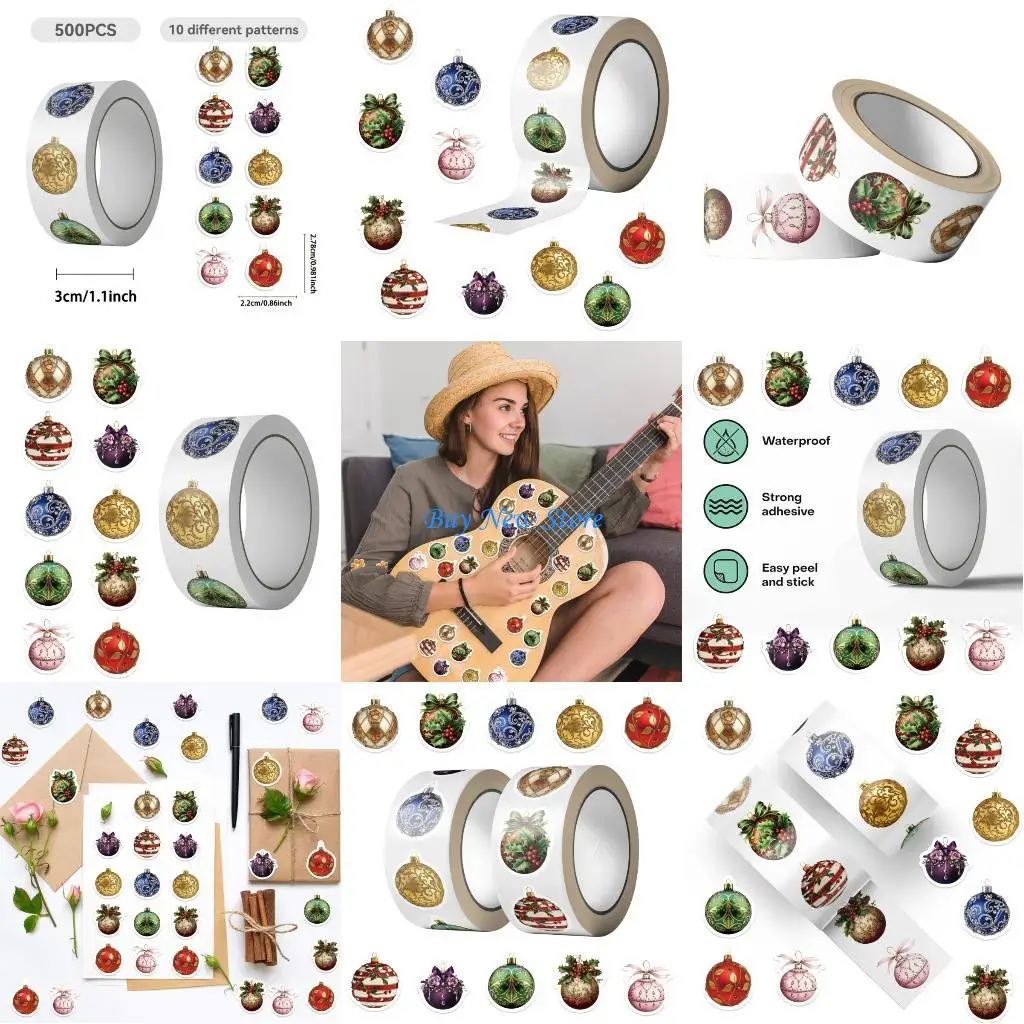 

20CE рождественские украшения наклейки водонепроницаемые колокольчики дизайн креативные наклейки для планшетов