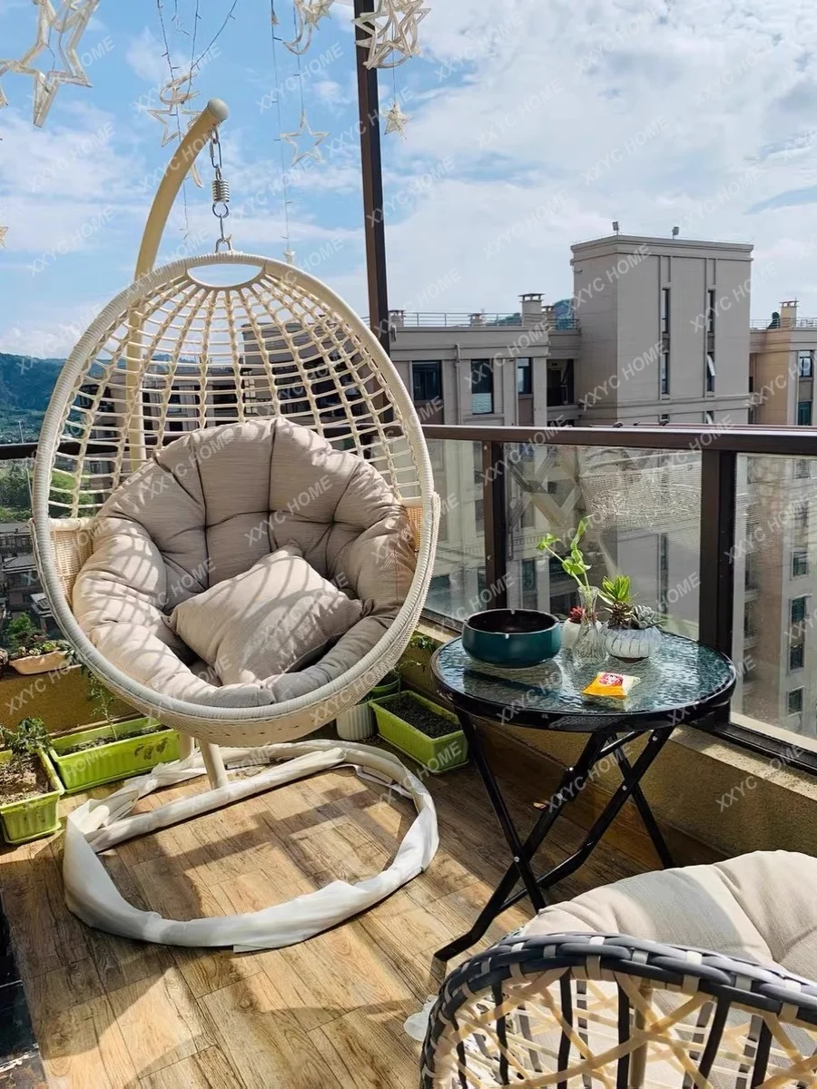 

Bird's Nest Glider Hanging Basket Rattan Chair Swing Nordic Home Indoor Rocking Chair Balcony Lazy Cradle
