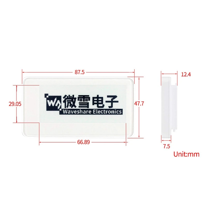 Waveshare 2.9 Inch Wireless NFC-Powered Epaper Eink E Paper E-Ink Display Screen Module For Mobile Android APP, No Battery