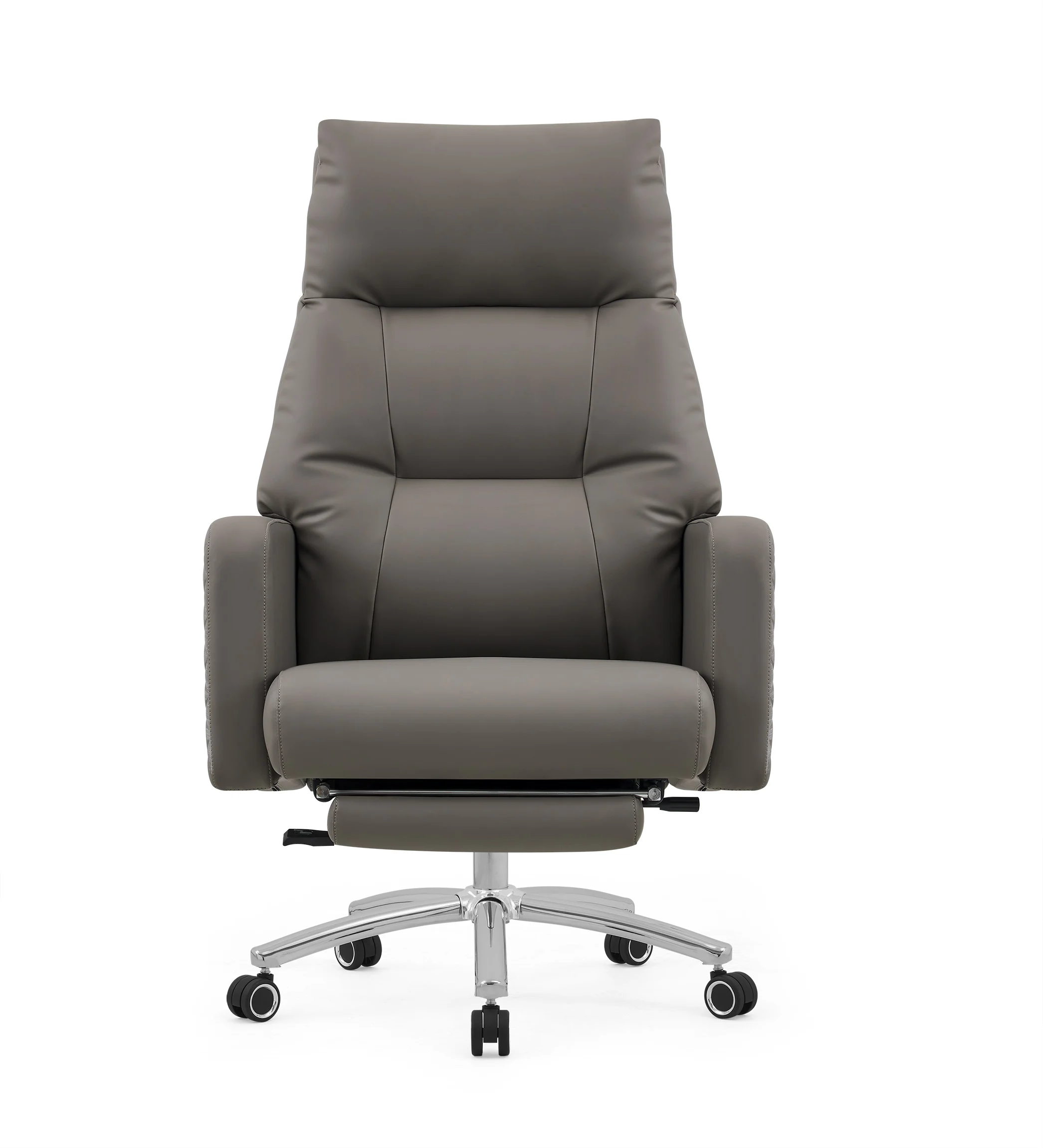 

Luxury White Leather Executive Office Chair with Ergonomic Footrest Wholesale Relaxation Reclining Chair