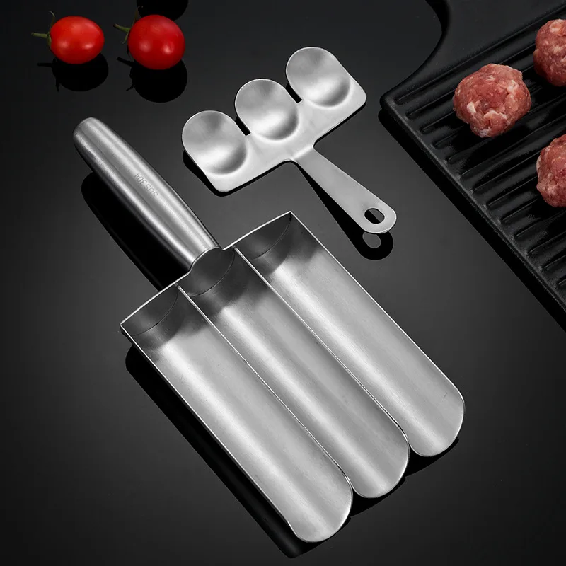 Meatball Maker 304 Stainless Steel Ball Artifact Fish Ball Meatball Mould Shrimp Slipper Ball Mould