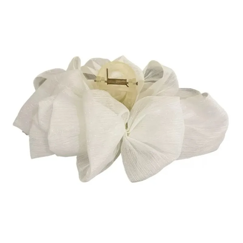 High-Grade Temperament Cloud Bubble Mesh Silver Silk Hair Clip For Women image 2