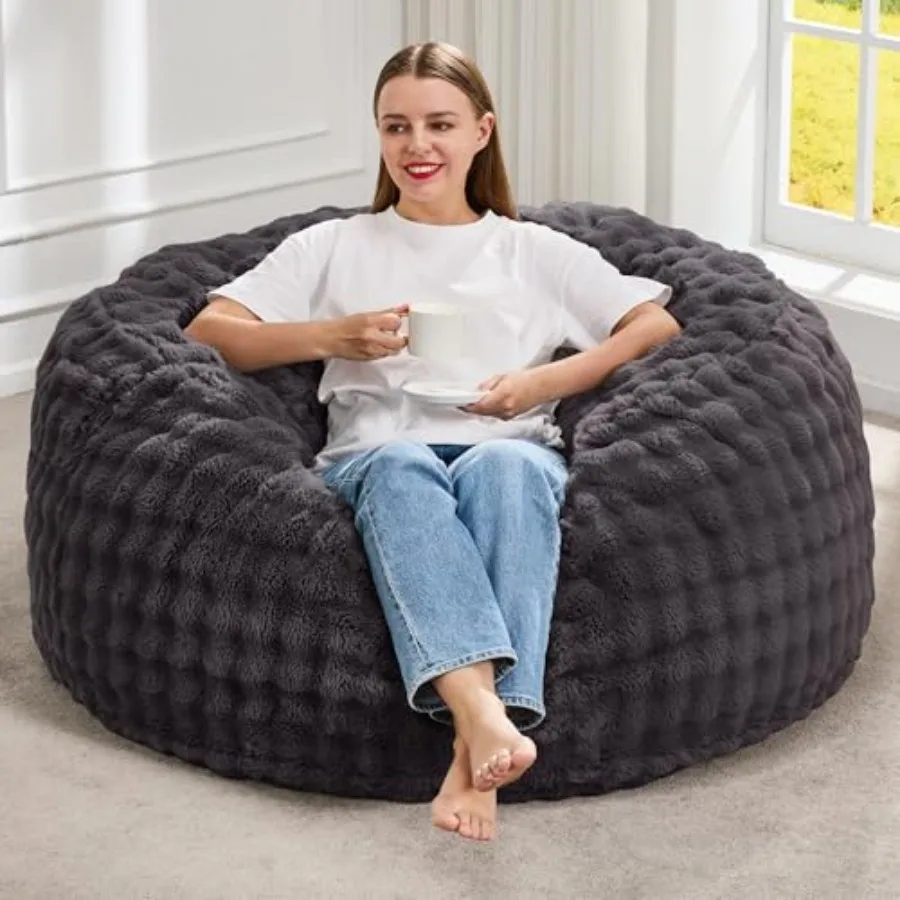 

Bean Bag Chairs Beanbag Chair with Filler Adult Bean Bags with Fluffy and Machine Washable Cover Giant Bean Bag Chairs for Adut