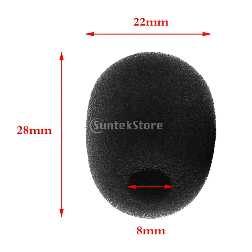 10 Pieces Anti-dirt Clip-on Headset Microphone Sponge Windscreen Wind Muff Mic Electric Musical Instrument Parts & Accessories