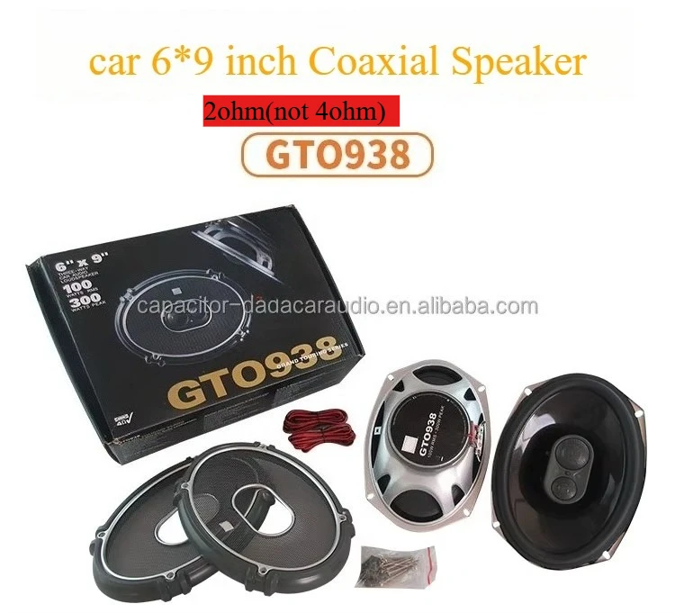 

GTO938 High-quality rubber edge RMS 100W MAX 300W 2ohm 6*9 Inch 45Hz-21kHz 94DB Car Audio Coaxial Speaker match the horn mask