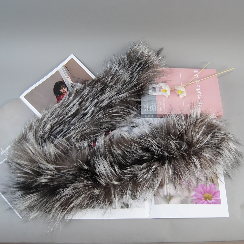 Gran oferta, bufanda de piel de zorro Natural cálida para invierno para mujer, anillo tejido de piel de zorro auténtica, pañuelo a la moda para mujer, pañuelo de piel auténtica para mujer