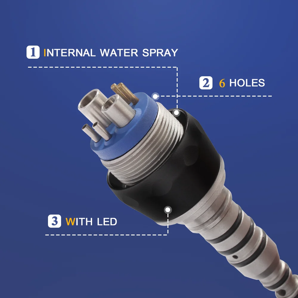 Manipolo dentale ad alta velocità adattatore ad innesto rapido turbina ad aria 4 6 fori connettore Kvo sedia odontoiatrica KC4/KCL6B