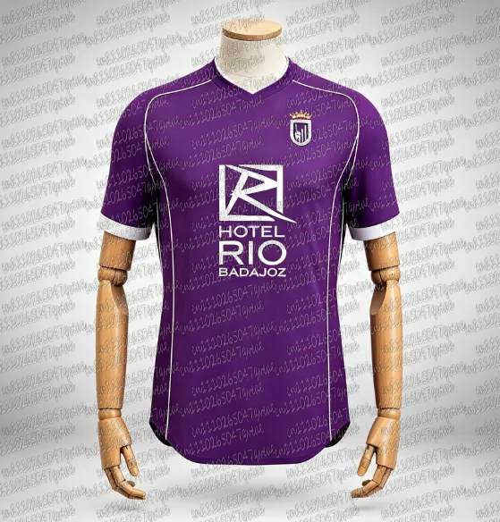 2026-27 CD Badajoz Heim- und Auswärtstrikot mit 3D-Digitaldruck, bequemes und atmungsaktives Sport-Freizeit-Oberteil, Familienoutfit – Detail 5