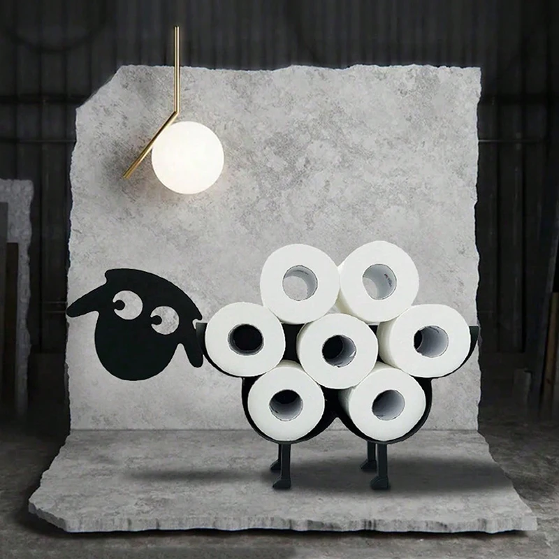 

1pc Scandinavian Style Metal Iron Large Capacity Creative Kitchen Bathroom Family Paper Towel Storage Home Decoration