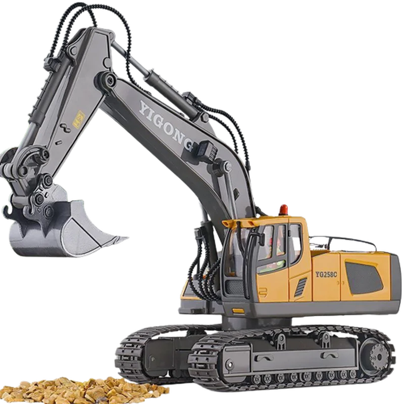 Rc Excavator 2.4g Outdoor Wireless Simulation Electric Children\'s Large Excavation Large Construction Vehicle Cross-border Toys