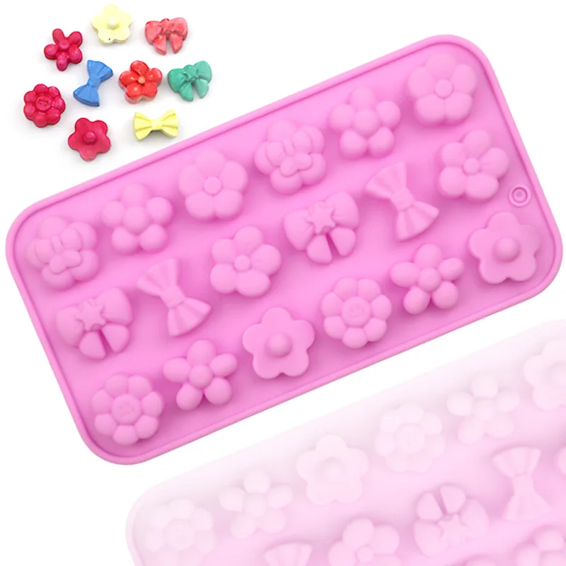 Flower Baking Molds Sunflower Bow Jelly Mold Daisy Kitchen Acceesories Silicone Mould Candy Food Grade Non-stick Pastry Cookie