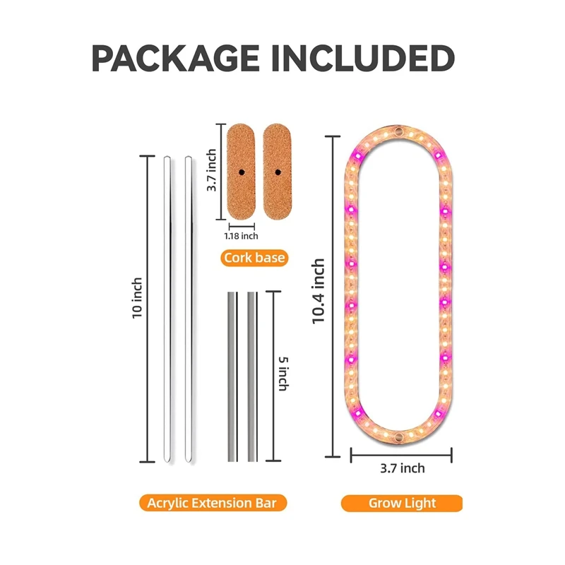 Full Spectrum LED Grow Lights para plantas de interior, 50 lâmpadas crescem com luzes amarelas, 1 peça