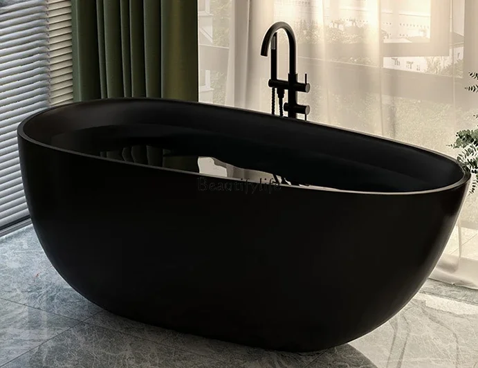 

FG10Bathtub Household Shower Integrated Acrylic Matte Independent Bathtub Non-Artificial Stone