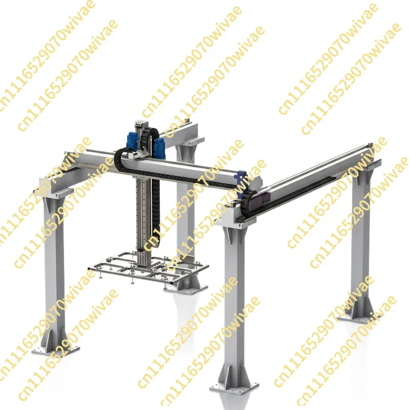 XYZ three-axis cross sliding table square pass lifting gear and rack module heavy-duty truss gantry palletizing manipulator