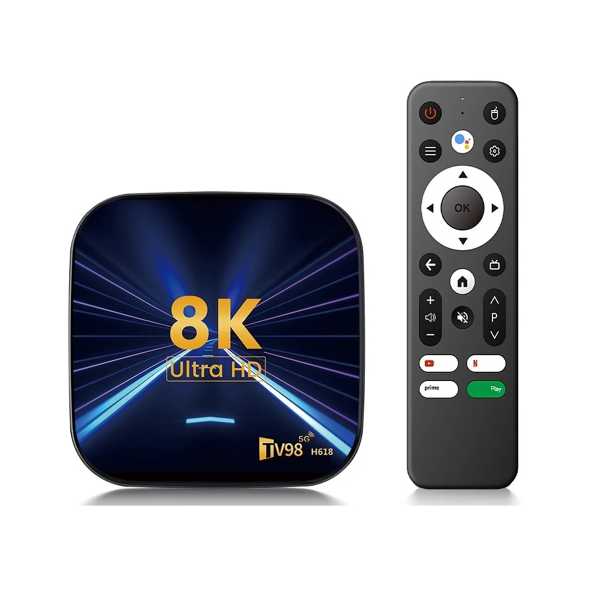 Per Android TV Smart Box 8K TV98 Allwinner H618 Dual WiFi 2.4G e 5G HDR10 2 + 16G Lettore multimediale BT5.0 Set Top Box Spina UE
