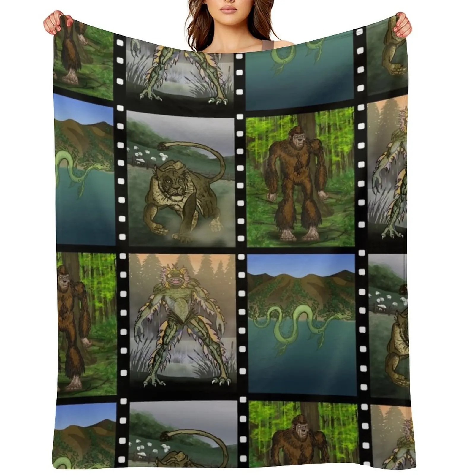

Cryptozoology, Cryptids and Forteana series 1 Throw Blanket Stuffeds Flannels Hairy Loose Blankets