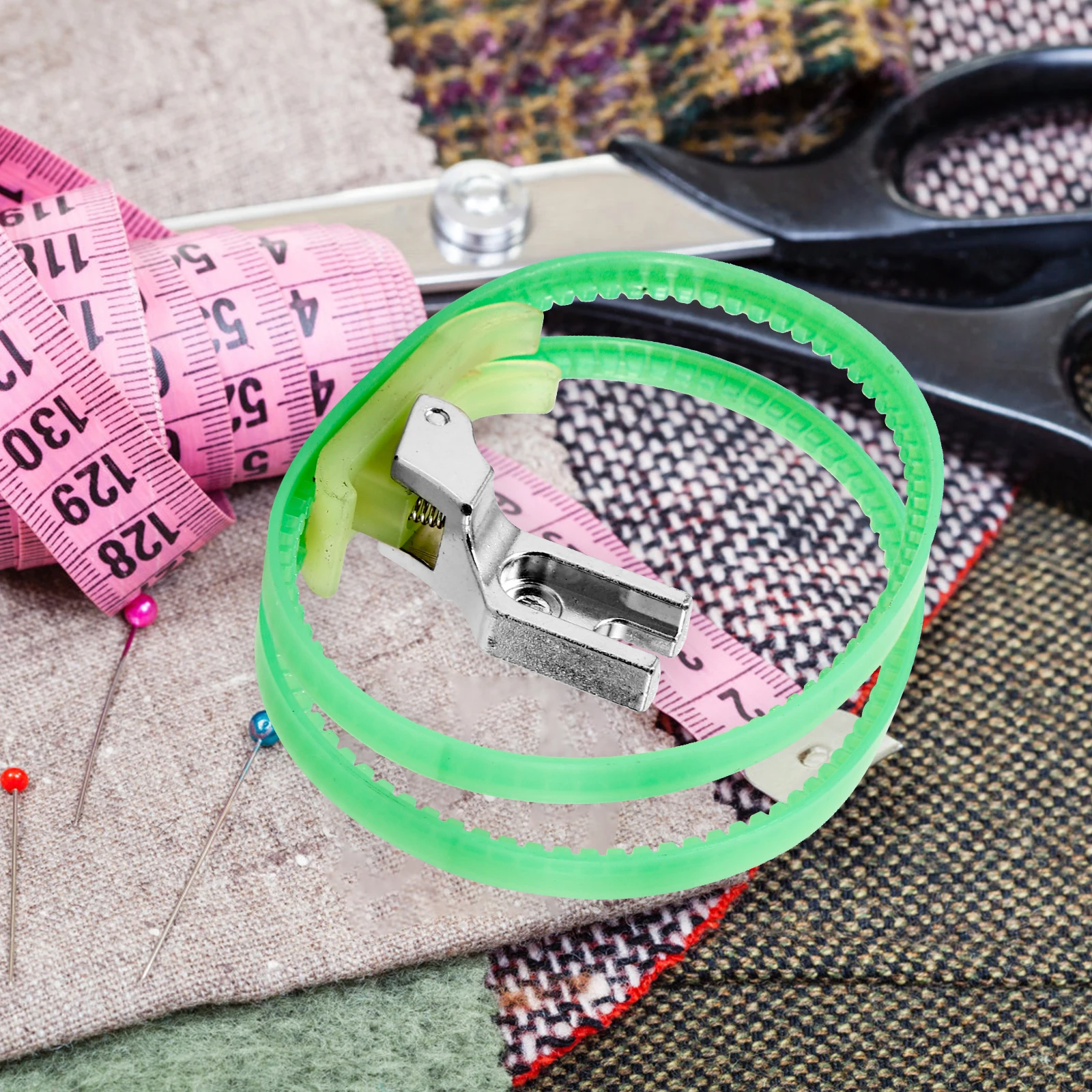 

Double Sided Roller Presser Foot Sewing Machine Household Bilateral Plastic Circle Durable Metal Rubber Easy Install Compatible