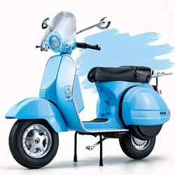 1:10 Vespa 125 Alloy Leisure Motorcycle Model Diecasts Metal Classic Motorcycle Model Simulation Sound and Light Childrens Gifts