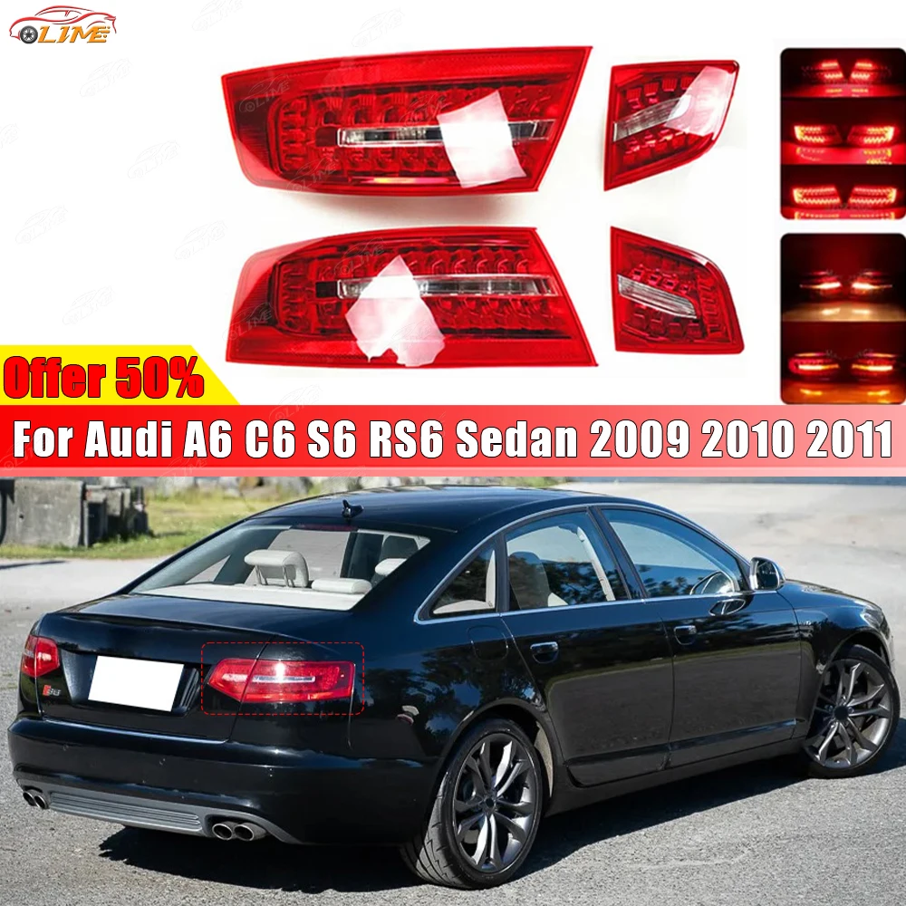 

Fit For Audi A6 C6 S6 RS6 Sedan 2009 2010 2011 LED Reverse lights Turn signal lights Taillight Assembly Brake light signal