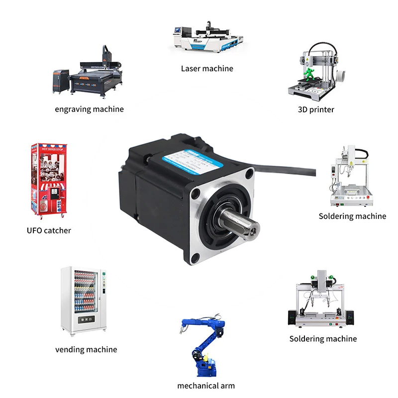 대형 관성 AC 서보 모터 키트 60ASF-M04030 3000RPM 0.4KW 60mm 220v CE 인증 PLC 기계용