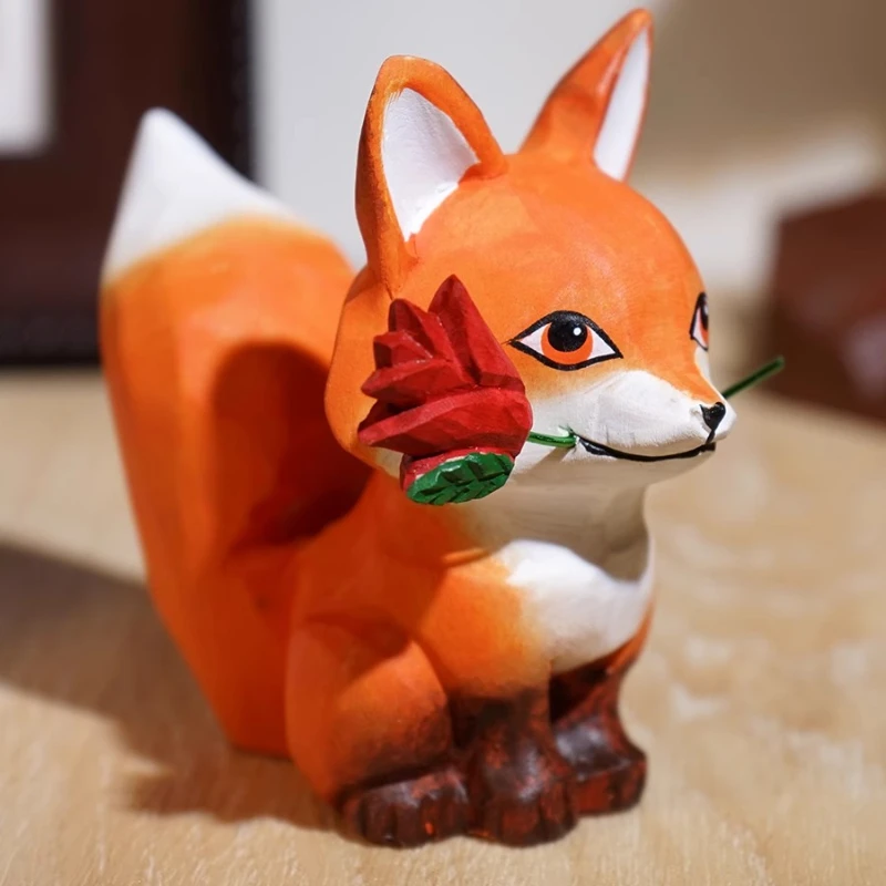 الزيزفون اليدوية نحت زخارف الحيوانات الصغيرة بيثون ابتلاع الفيل ديكور المنزل الخشب نحت الحرف اليدوية هدية الإبداعية #4