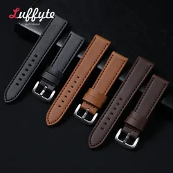 Vintage Leather Watch Strap 18mm 20mm 22mm 24mm Universal Bracelet Business Black Brown Grey Watchband Belt Accessories